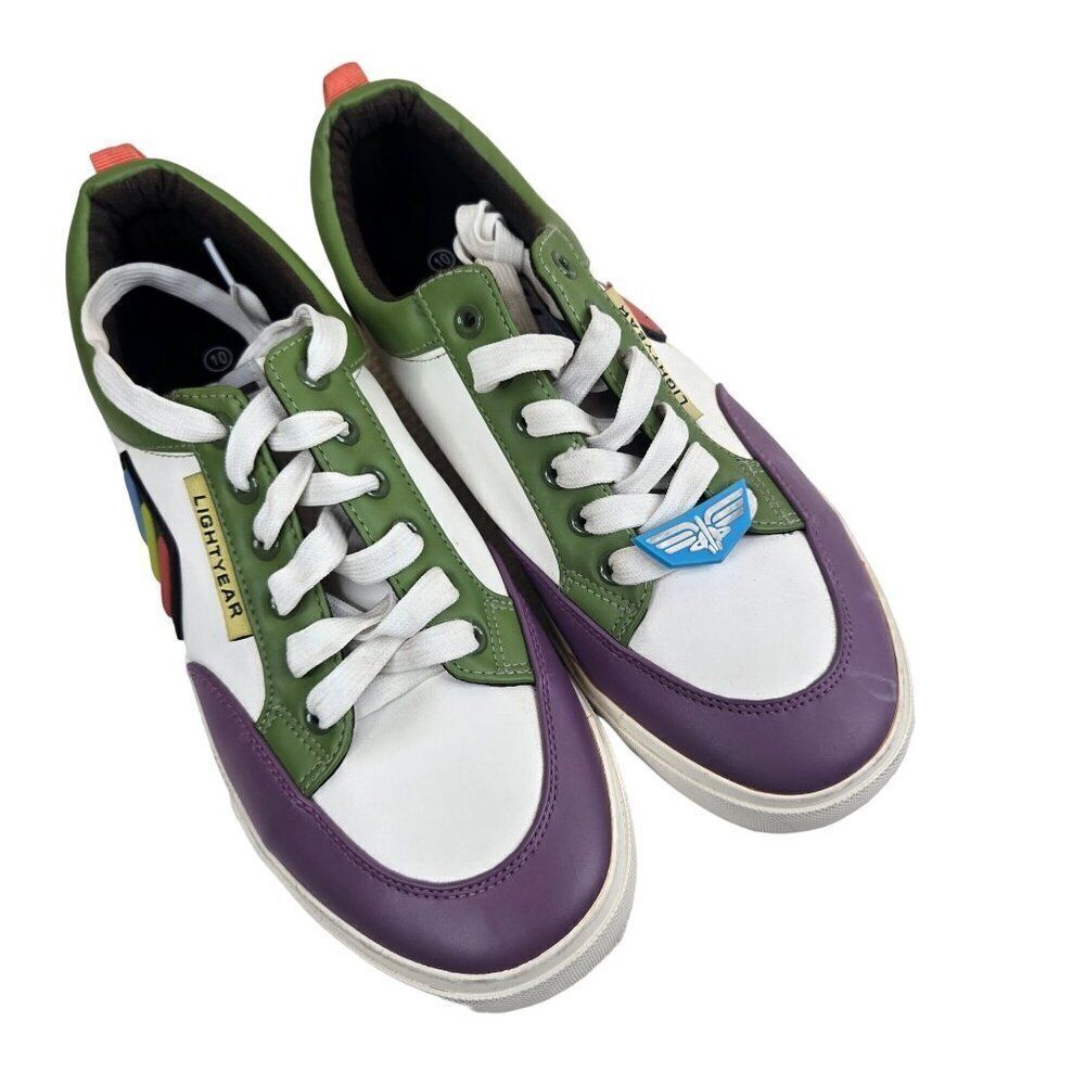 Buzz Lightyear Sneakers Toy Story Mens Size 10 Green Purple White